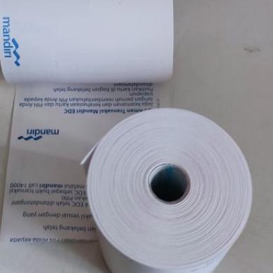 

Big Sale - kertas kasir thermal struk edc MANDIRI ukuran 58x40 full tanpa coreles ..