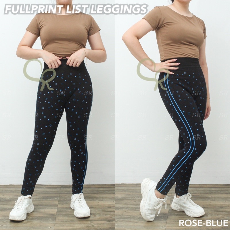 Legging Wanita Import Fullprint Motif Corak Katun Premium