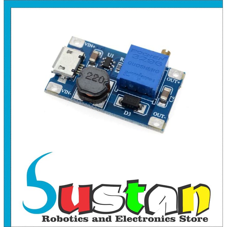 

Langsung Order Micro USB MT3608 2A DC 2-24V Step Up max 28V Bulk Power Booster Module Berkualitas