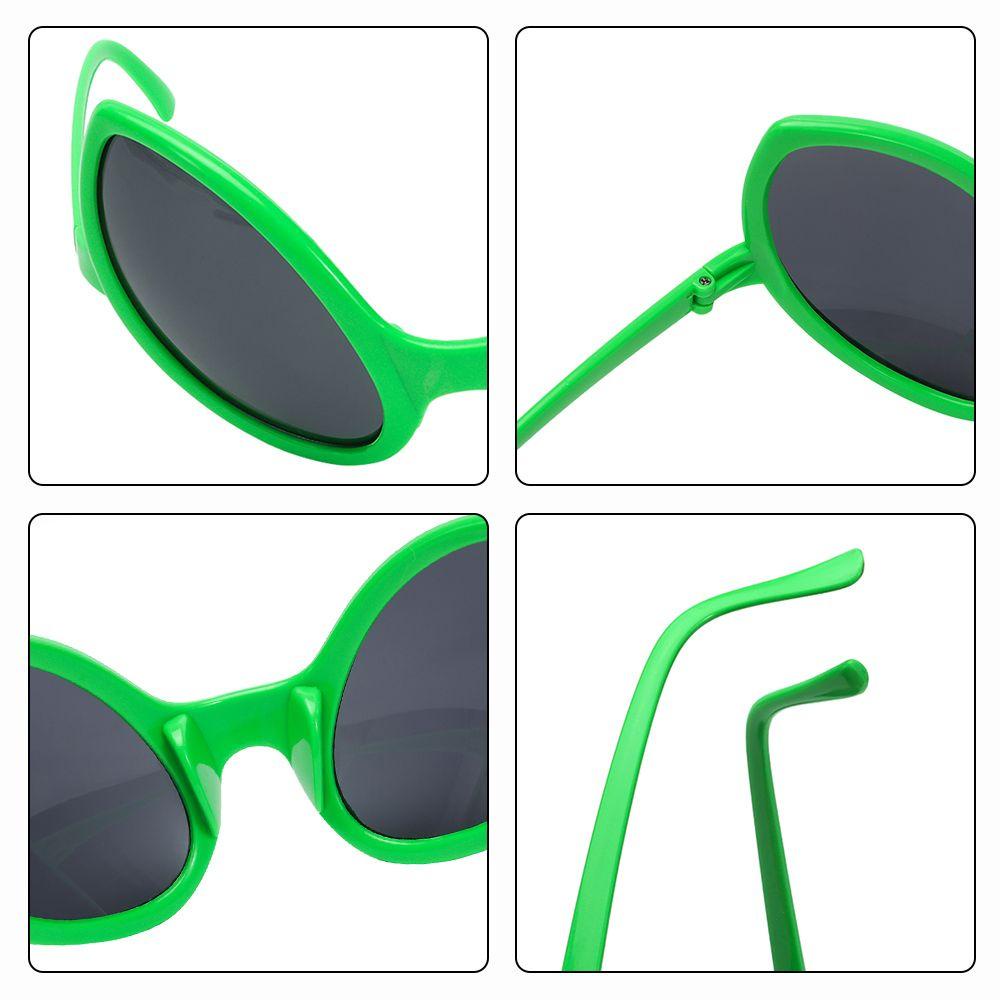 R-flower Green Alien Kacamata Anak-Anak Dan Dewasa Nikmat Pesta Halloween Alien Sunglasses