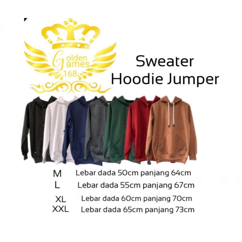 HOODIE JUMPER SABLON DEPAN GAMER SIZE M-XXL (PRIA&amp;WANITA)