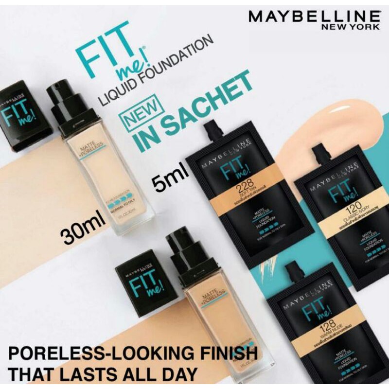 Maybelline Fit Me Foundation Sachet 5 ml