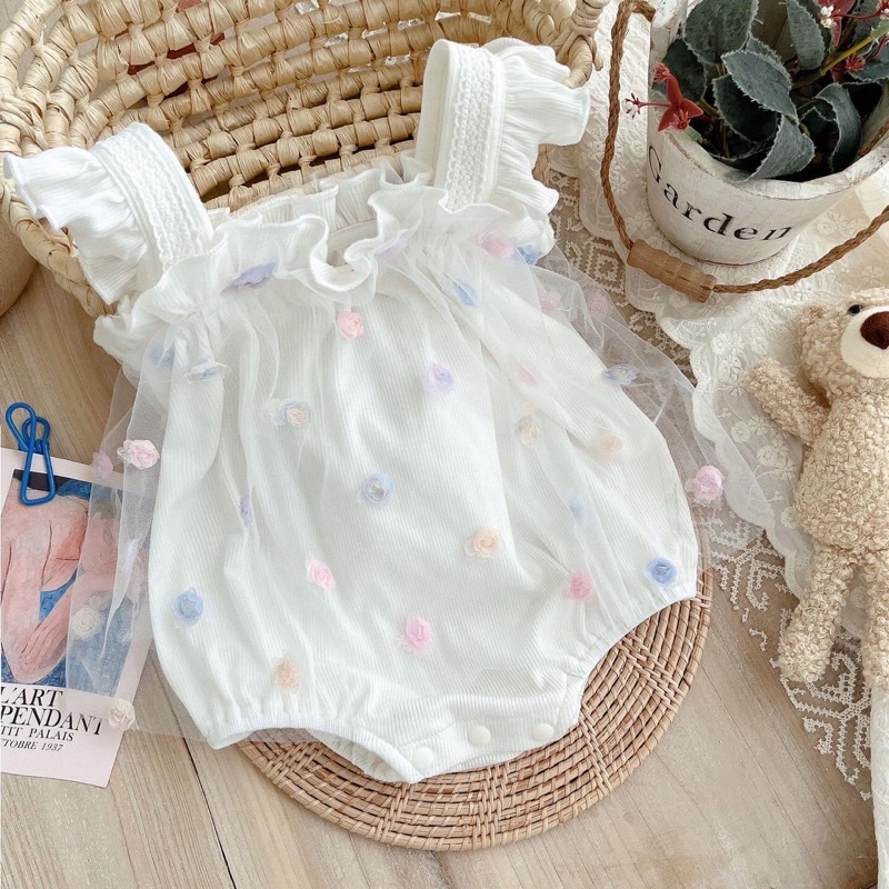 Bella Romper | baju bayi | baju bayi perempuan | baju bayi cewek | baju baby girl | baju bayi unyu |