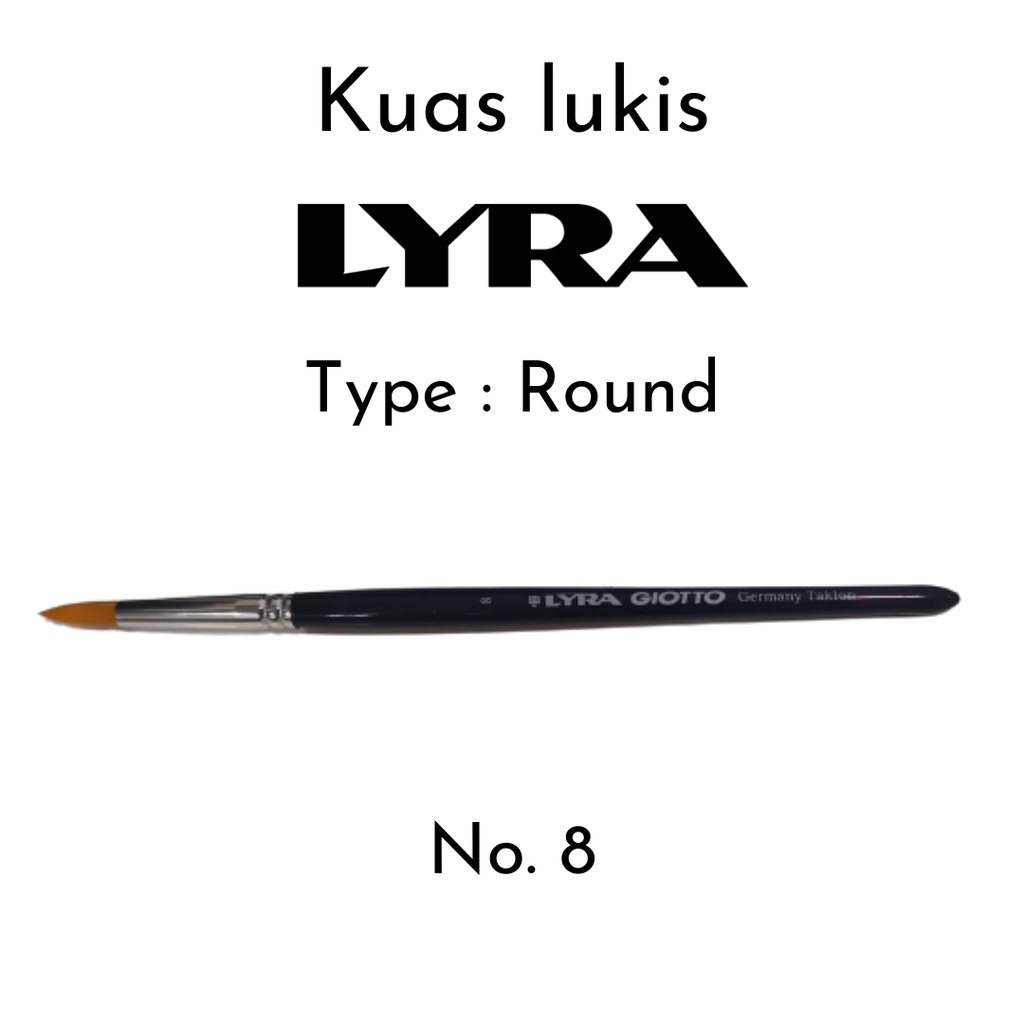 

Kuas Lukis LYRA No. 8 Round Taklon Brush