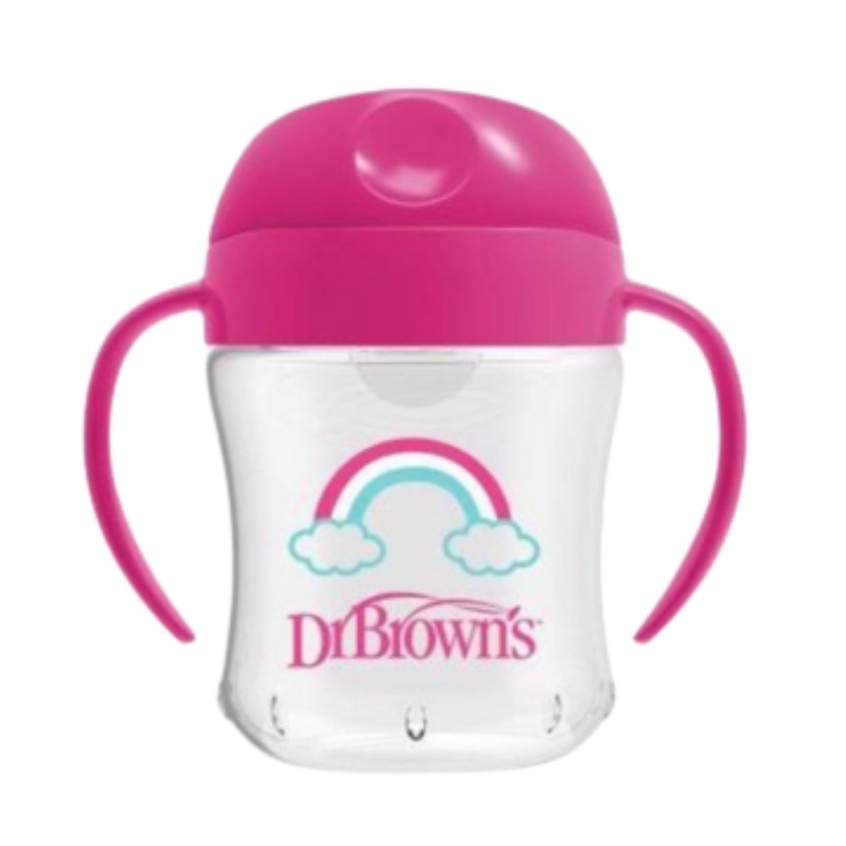 Dr. Brown's Soft-Spout Transition Cup Botol Minum Pink Merah Muda 180ml