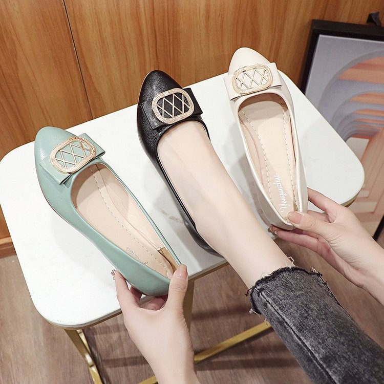 Flat Shoes LUCKY GIRL Sepatu Wanita Flats Basic 01 Woman Women Perempuan Bahan Premium Sandal