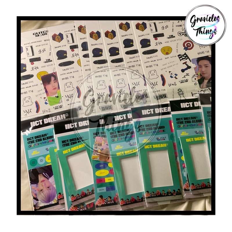 NCT DREAM TATTOO LUGGAGE STICKER MINI FRAME SET SEALED GLITCH MODE POPUP STORE MARK JAEMIN JENO JISU