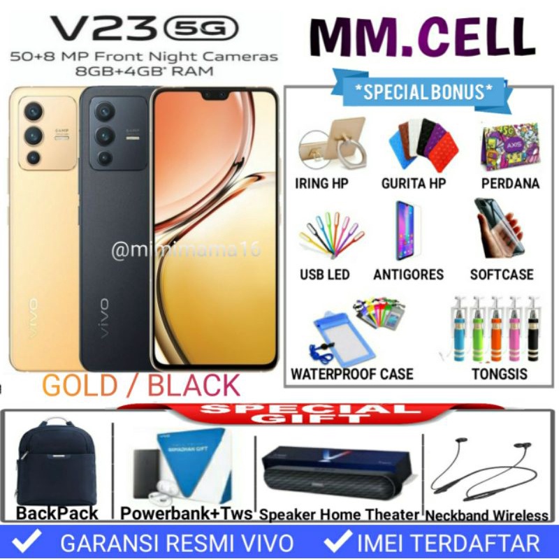 VIVO V23 5G RAM 12/128GB | V23 5G RAM 8+4GB EXTENDED/128GB GARANSI RESMI VIVO