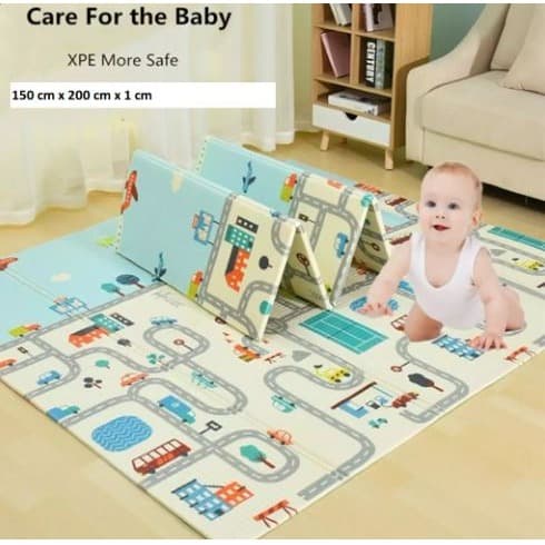 PROMO Playmat Tikar Lipat Anak Size 150 x 200CM 180 x 200CM Bolak Balik Tikar Lipat Anak Playmat Kualitas Premium - TERMURAH