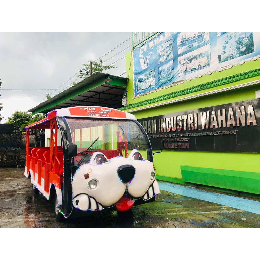 kereta wisata kereta mini karakter doggy