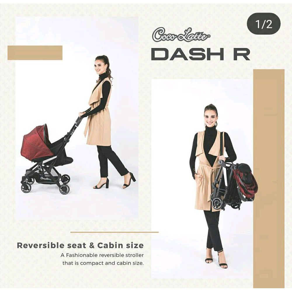 stroller cocolatte dash Kereta Cocolatte CL-574BK Dash cabin size