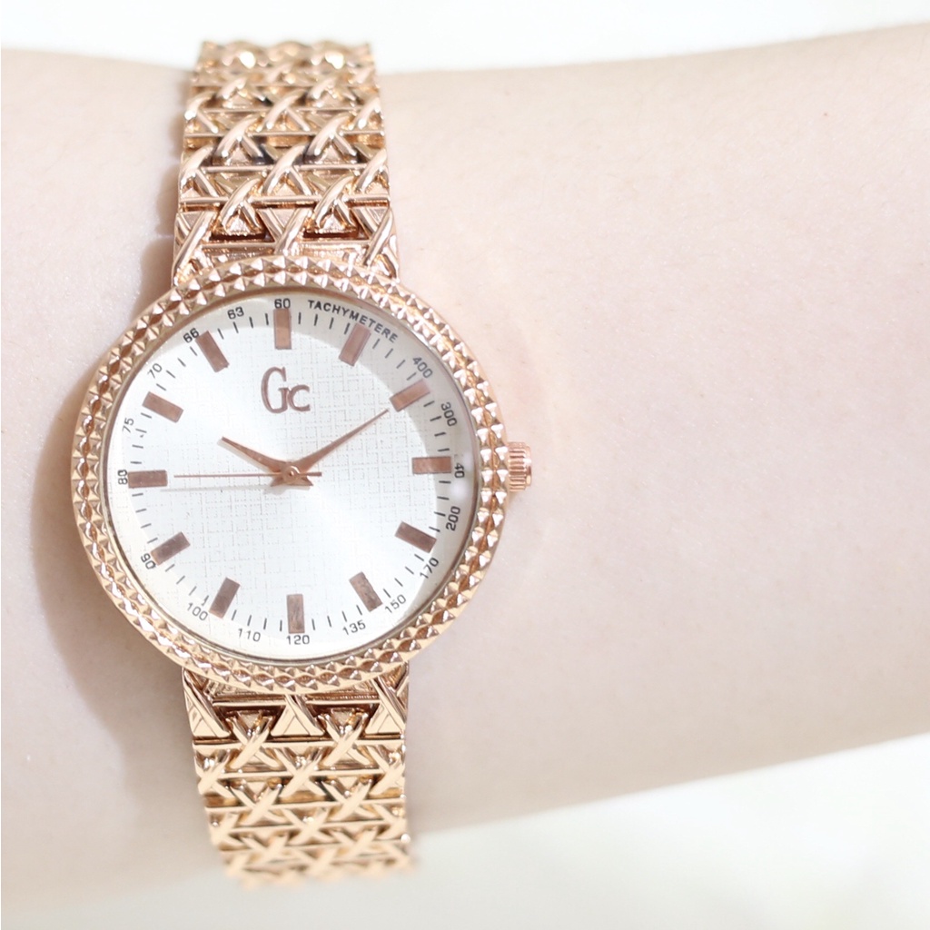 Jam tangan GUESS rantai wanita fashion cewek termurah grosir ecer stainless GR001-GC004 FULLROSE