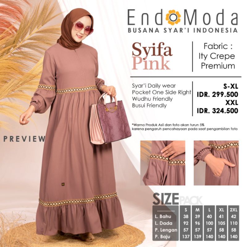 gamis busana muslim endomoda Syifa dress