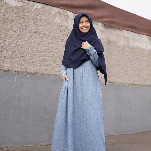 AL Gamis Denim ~ by Hijab Alila
