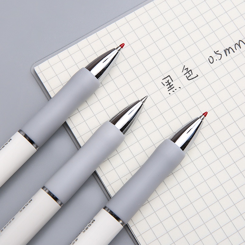 M&amp;G Simple Retractable Gel Pen 0.5mm Black Ink Signature Pen Office Supplies