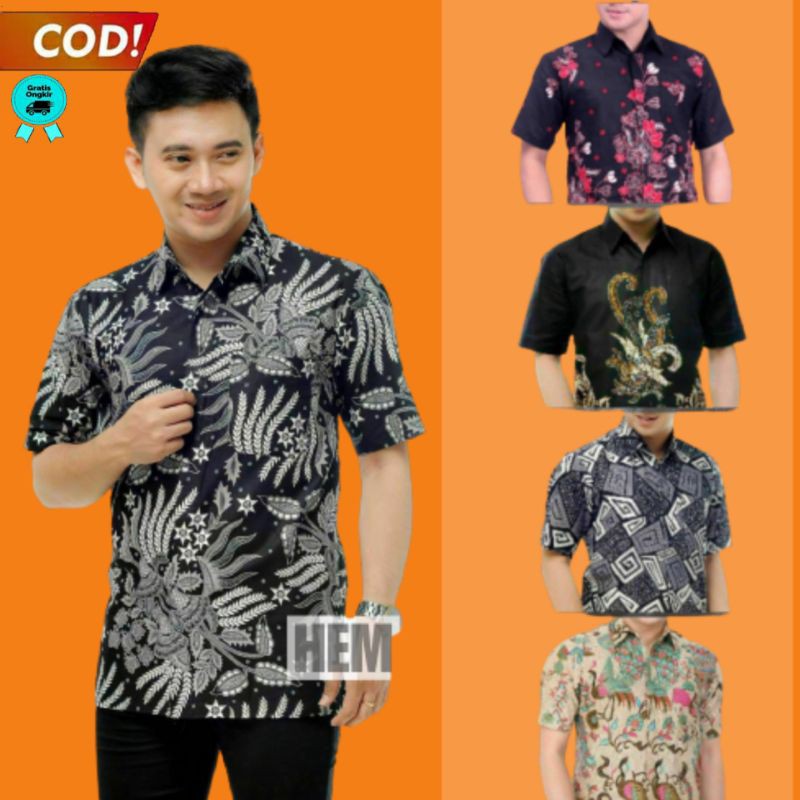 Kemeja Batik Lengan Pendek Baju Pria Batik Malulkhaer