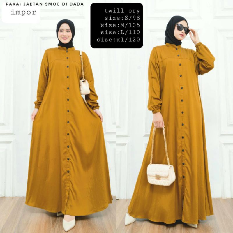 gamis twill import polos