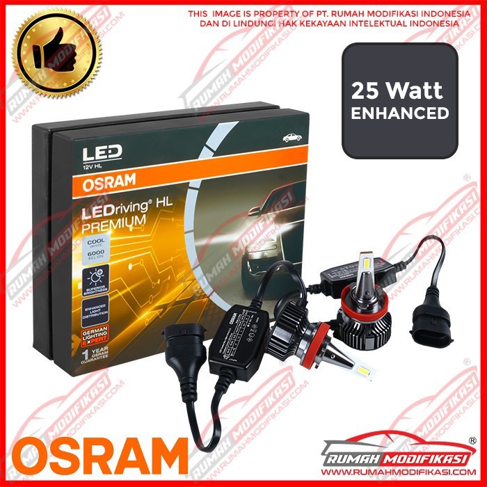 OSRAM - PREMIUM LED DRIVING - H11 - 6000K PUTIH - 25 WATT