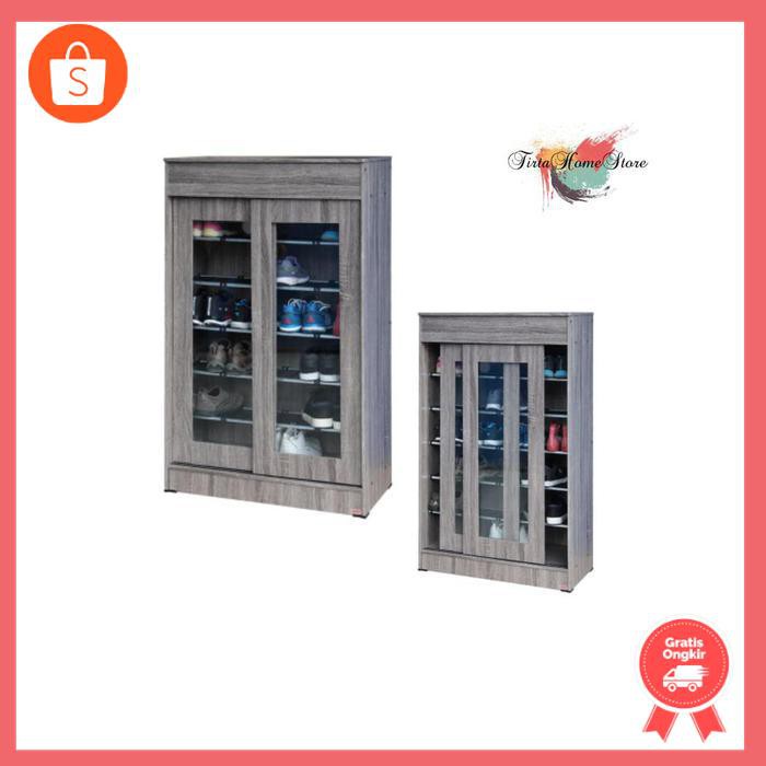 Lunar Furniture - Rak Sepatu 2 Pintu Kaca HUGA 425