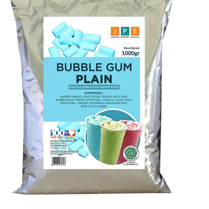 

bubuk minuman boba jps plain rasa buble gum kemasan 1kg