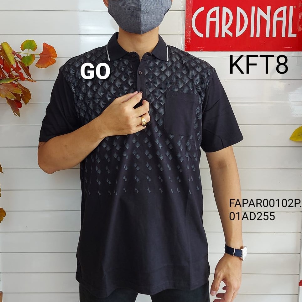 gos  KFT CARDINAL FORMAL TSHIRT Pakaian Pria Atasan Kaos Polo T-shirt Casual Original Lengan Pendek