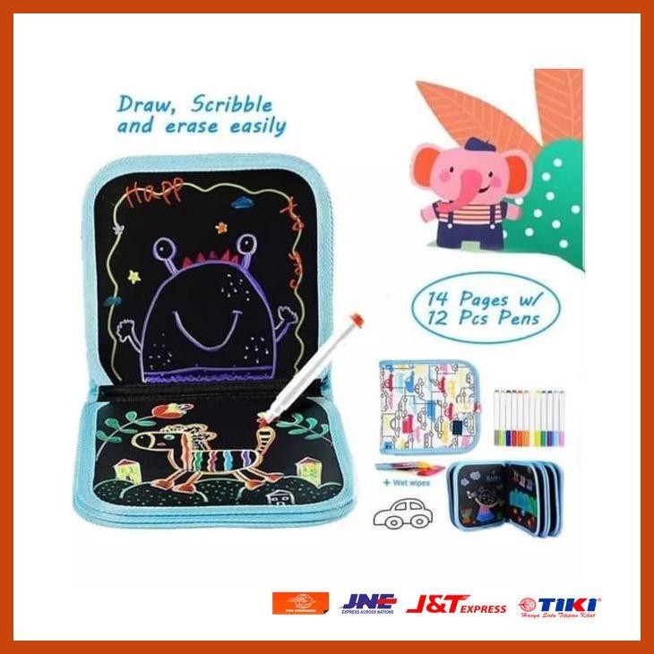 

WATER CHALK PAINTING KIT NO MESS COLORING BOOK DRAWING BOOK