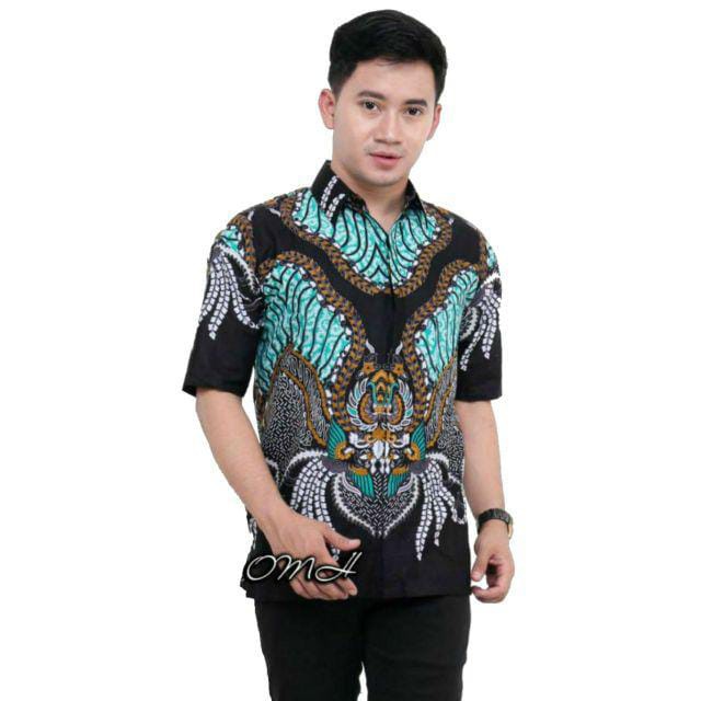 hem batik lengan pendek premium slimfit termurah modern / baju batik pria lengan Pendek asli