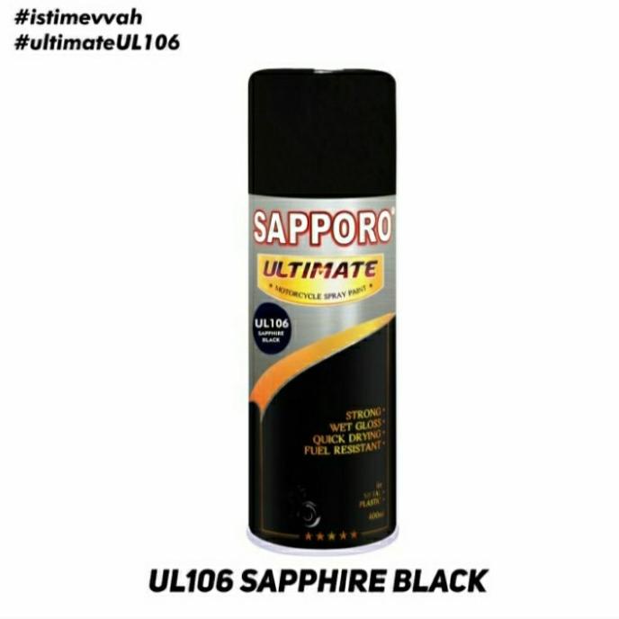 CAT SEMPROT SAPPORO ULTIMATE UL106 SAPPHIRE BLACK / HITAM / PILOK Termurah