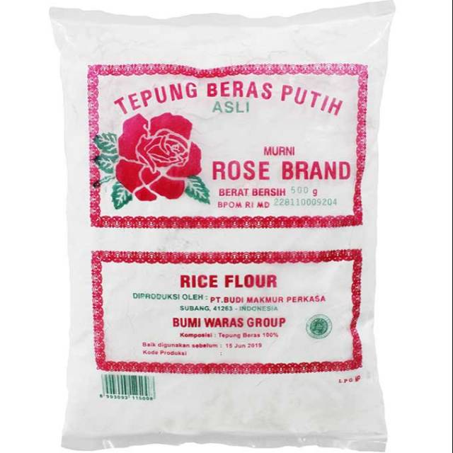 

Tepung beras rose brand 500 gr