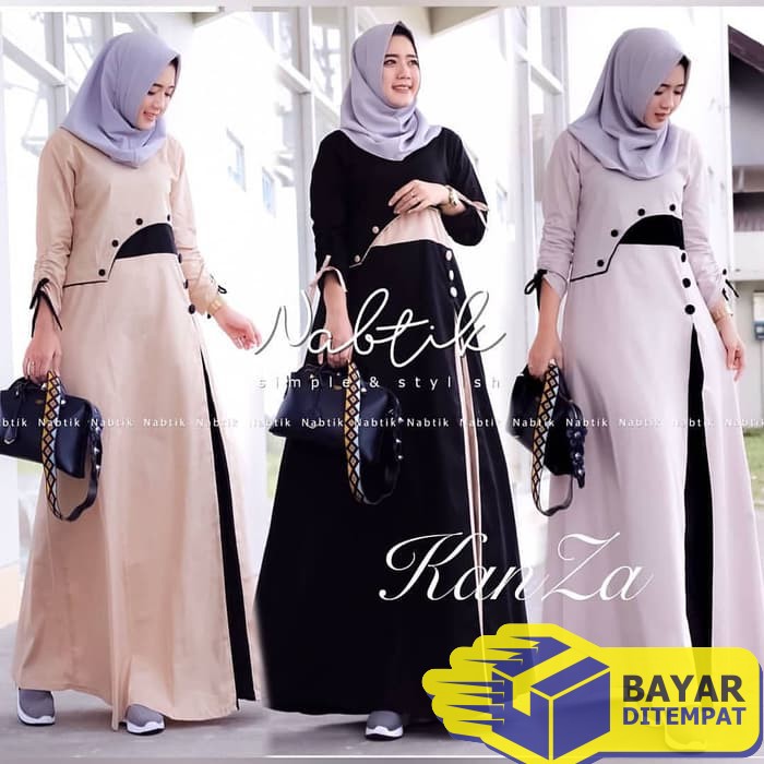 Nibras Gamis Dewasa Nb A78 Lebaran 221 Dress Muslimah Terbaru Cewek Wanita CS857 Baju Muslim Murah