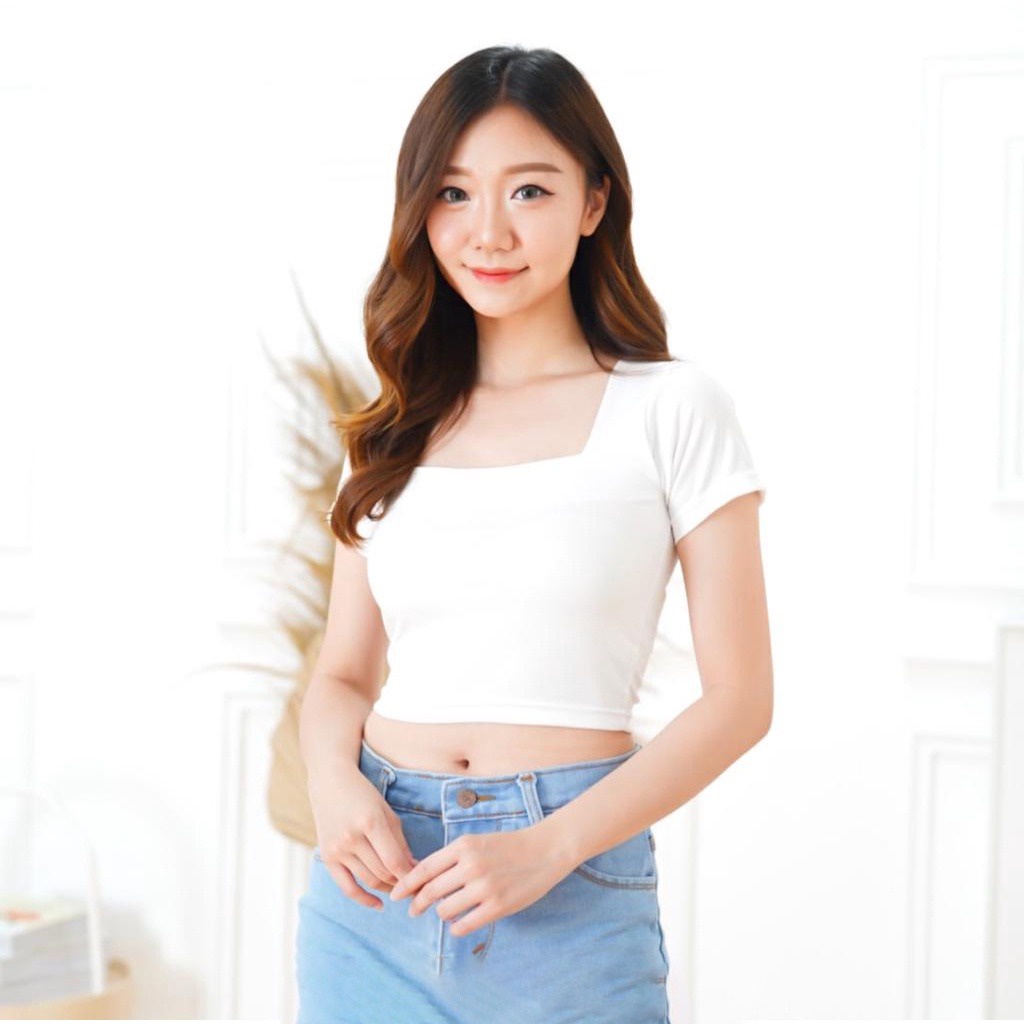 GSC - Soltice Uneck Jersey Crop Top / Crop Top Wanita Terbaru