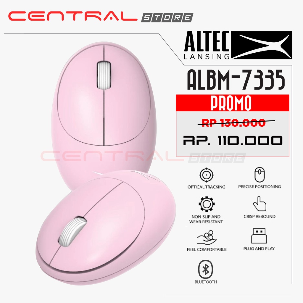 Mouse Wireless Altec Lansing ALBM7335 Double Mode Bluetooth 4 buttons