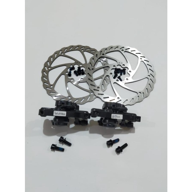 Promo Rem Cakram Mekanik Cstar Disc Brake Sepeda 1 Set Kampas Bulat 6 Bolt