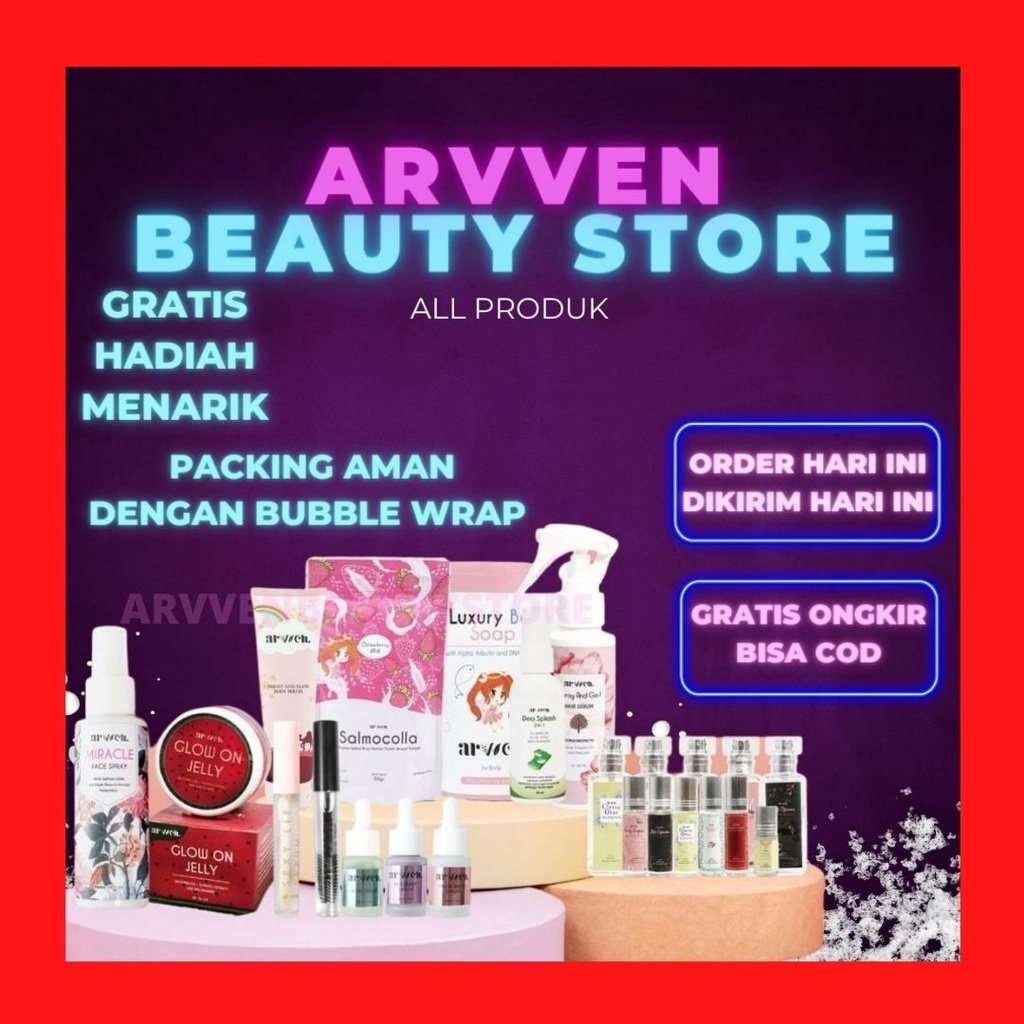 ARVVEN ALL PRODUK ARVEN SEMUA PRODUK ARWEN KOSMETIK COSMETIK ARRVEN ARVEEN BODY SERUM SALMOCOLLA EYE