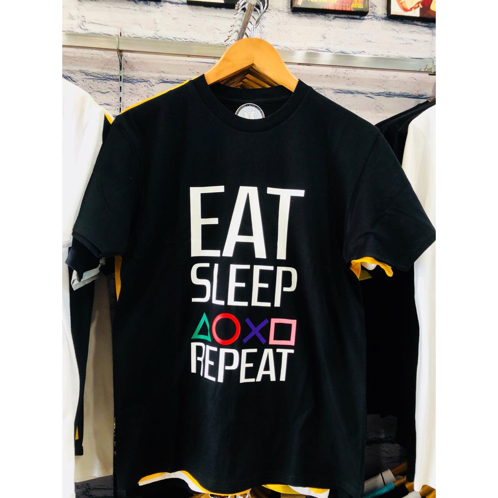 Kaos Gamer Eat Sleep Playstation Repeat cotton premium