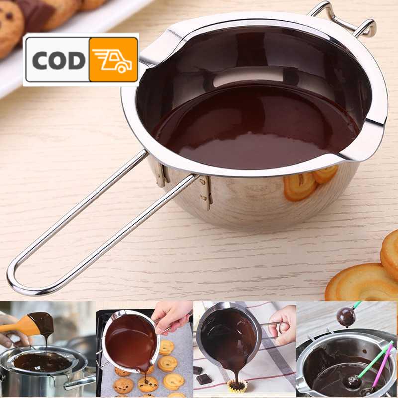 Panci Leleh Coklat Bahan Stainless Steel Anti Karat Cepat Panas Tidak Mudah Gosong Tahan Lama Praktis | Alat Dapur Wadah Peleleh Coklat Keju Mentega Chocolate Melting Pot