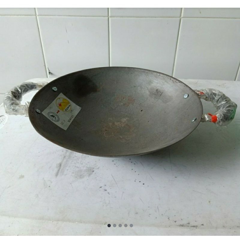 wajan kuali besi cap LIEN YAIK diameter 15" gagang tempel lapis teflon