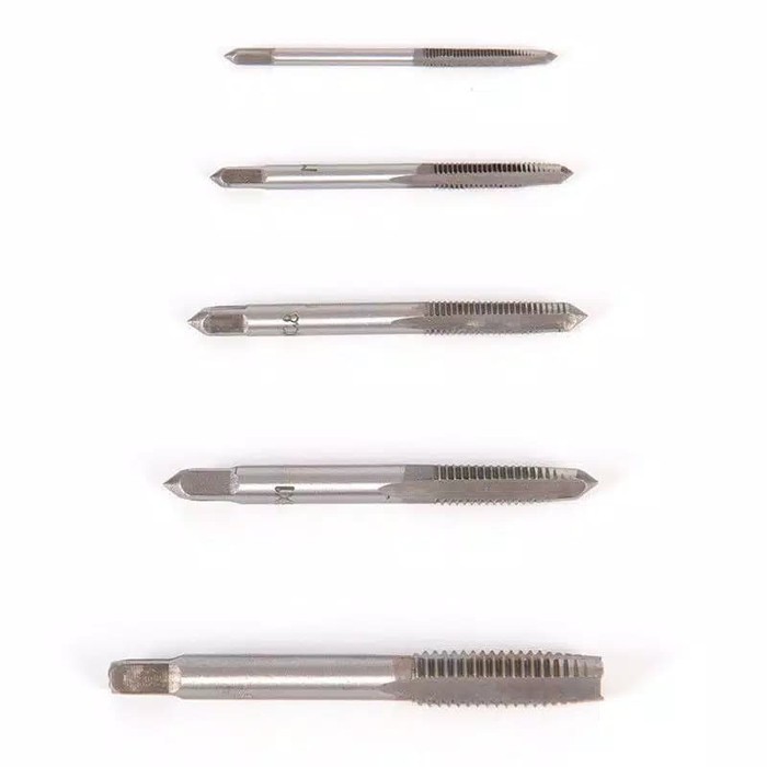 Mata Bor Pembuat Ulir Baut M3-M8 Set 5pc Hand Tap Drill Bits *SE04