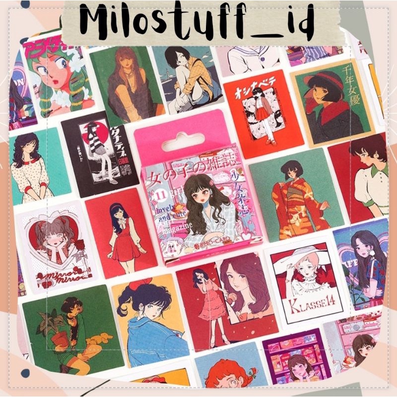 

[MILOSTUFF_ID] 46 Pcs Sticker Deco Motif Girl Untuk Jurnal DIY Scrapbook--MS0184