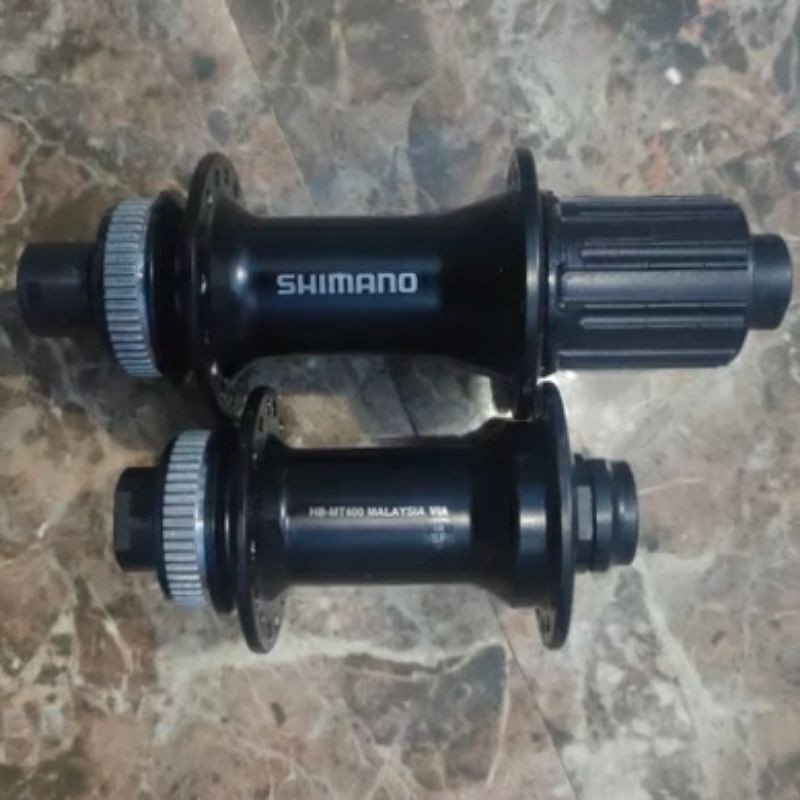 Sepasang Hub Freehub Shimano MT400 TA 32H 9 10 11 Speed Disc Boost Lubang 32 Hole Cakram