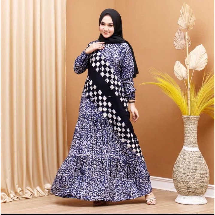 Ready Pekalongan Gamis twill ori susun daster