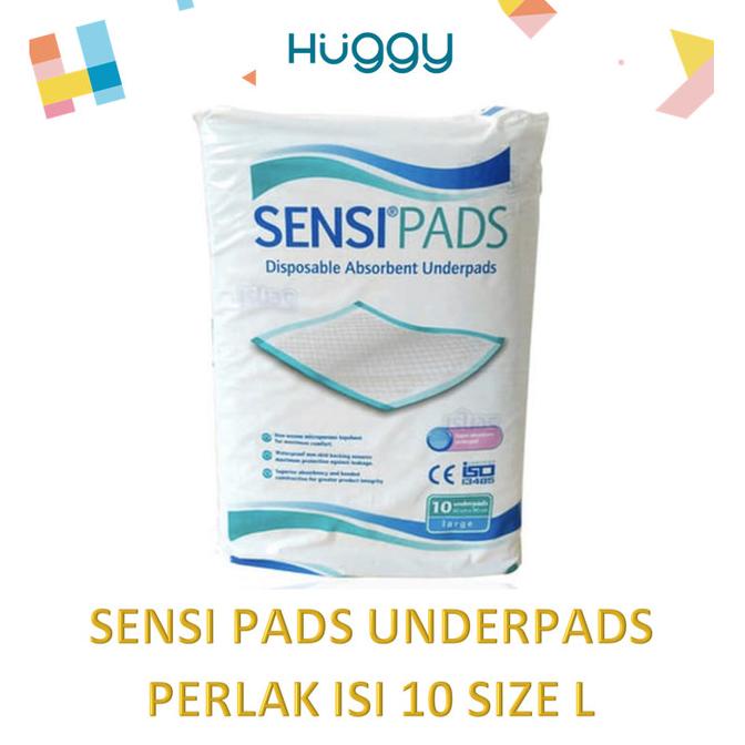 Sensi Pads Underpad Perlak Bayi Alas Popok L Large Besar 10 Underpads DISKON