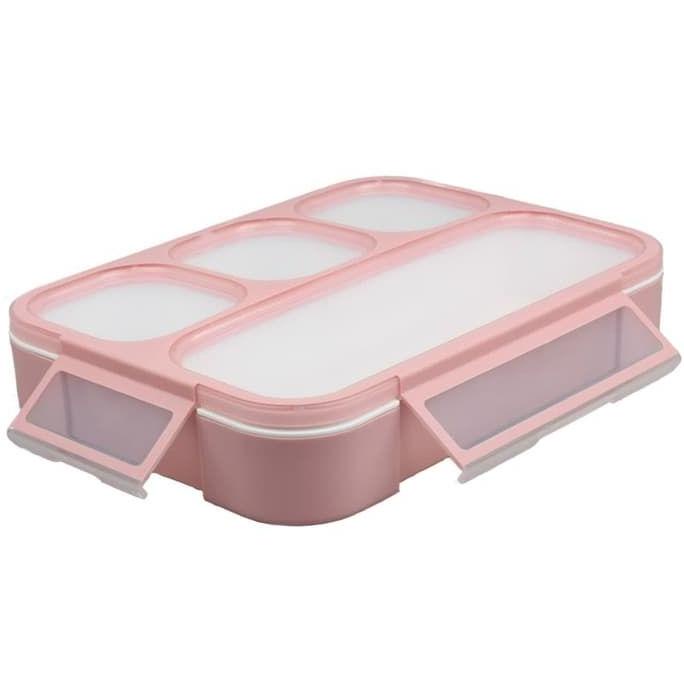 

Baru! Yooyee Lunch Box 578 Anti Tumpah Pink Blue - Merah Muda