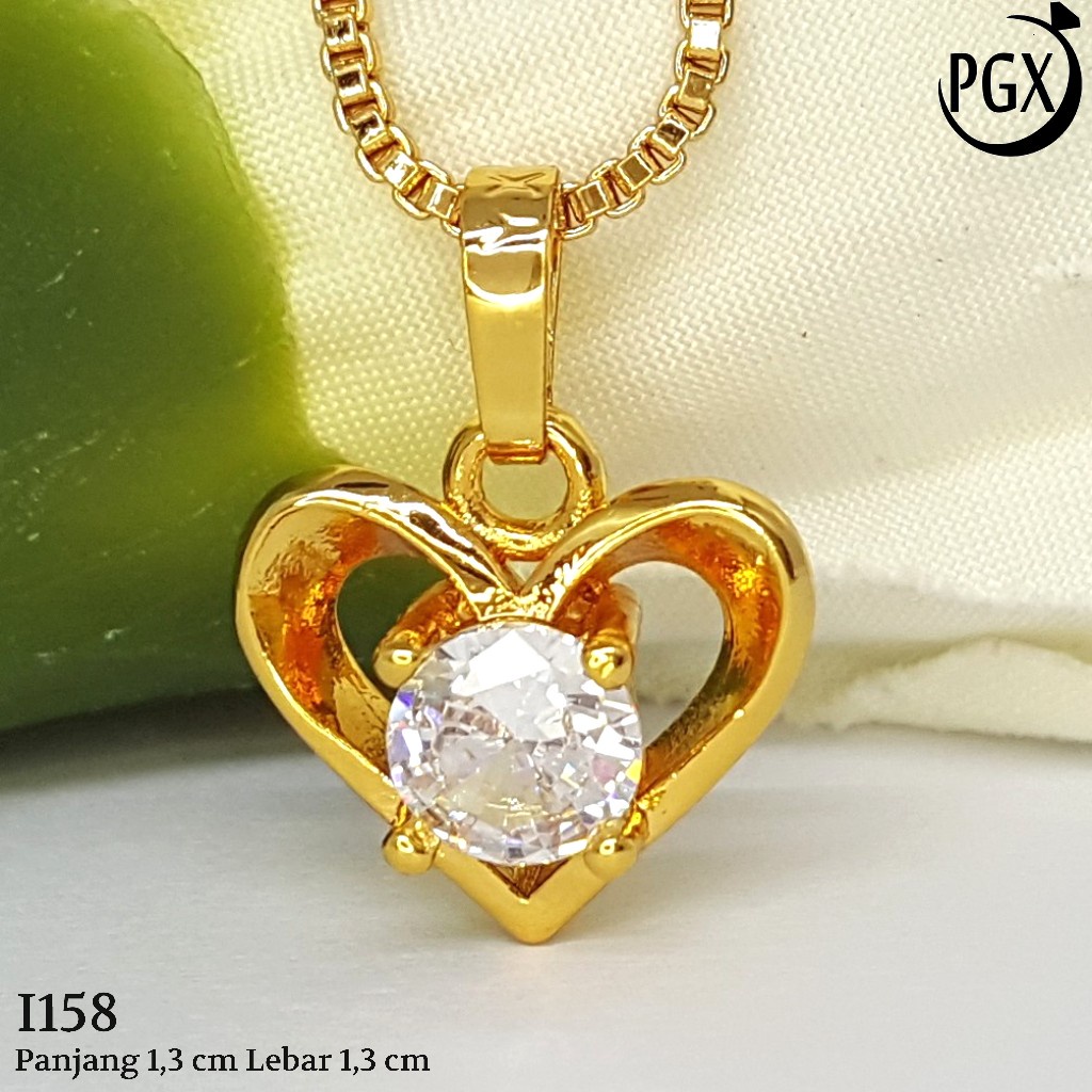 PGX Liontin Kalung Xuping Wanita Perhiasan Lapis Emas Aksesoris Fashion - I158