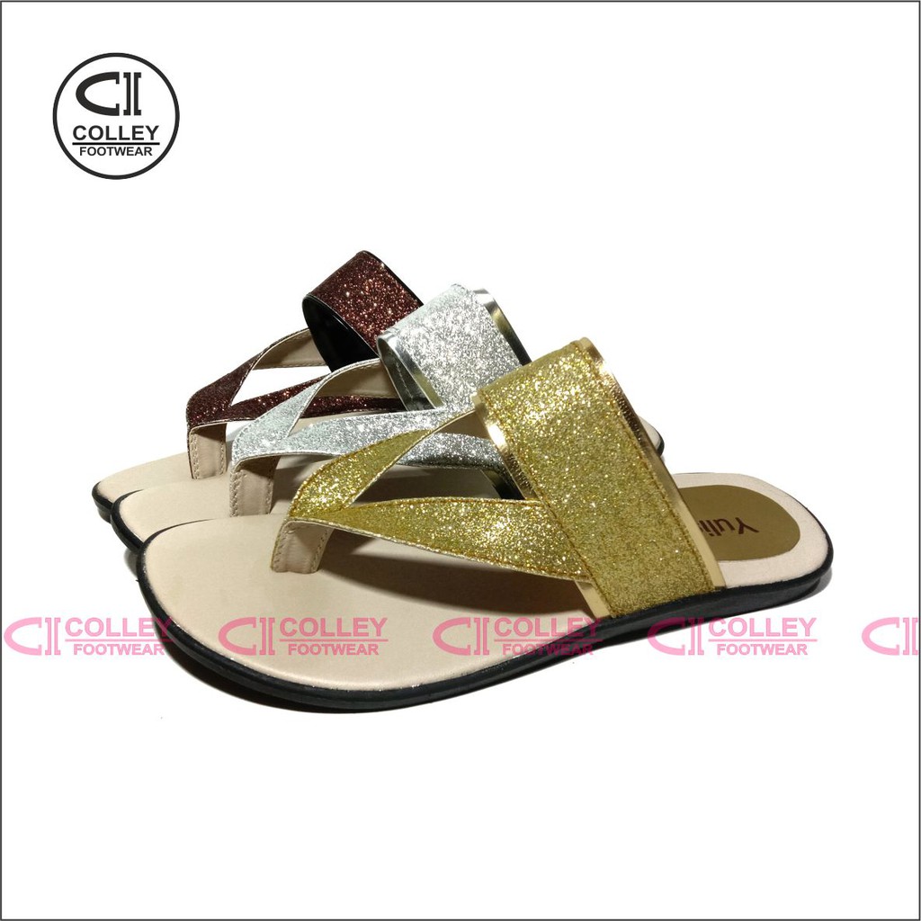 COD - SANDAL FLAT WANITA / GLOSSY / SANTAI GLOWING / FLT-SCW-031