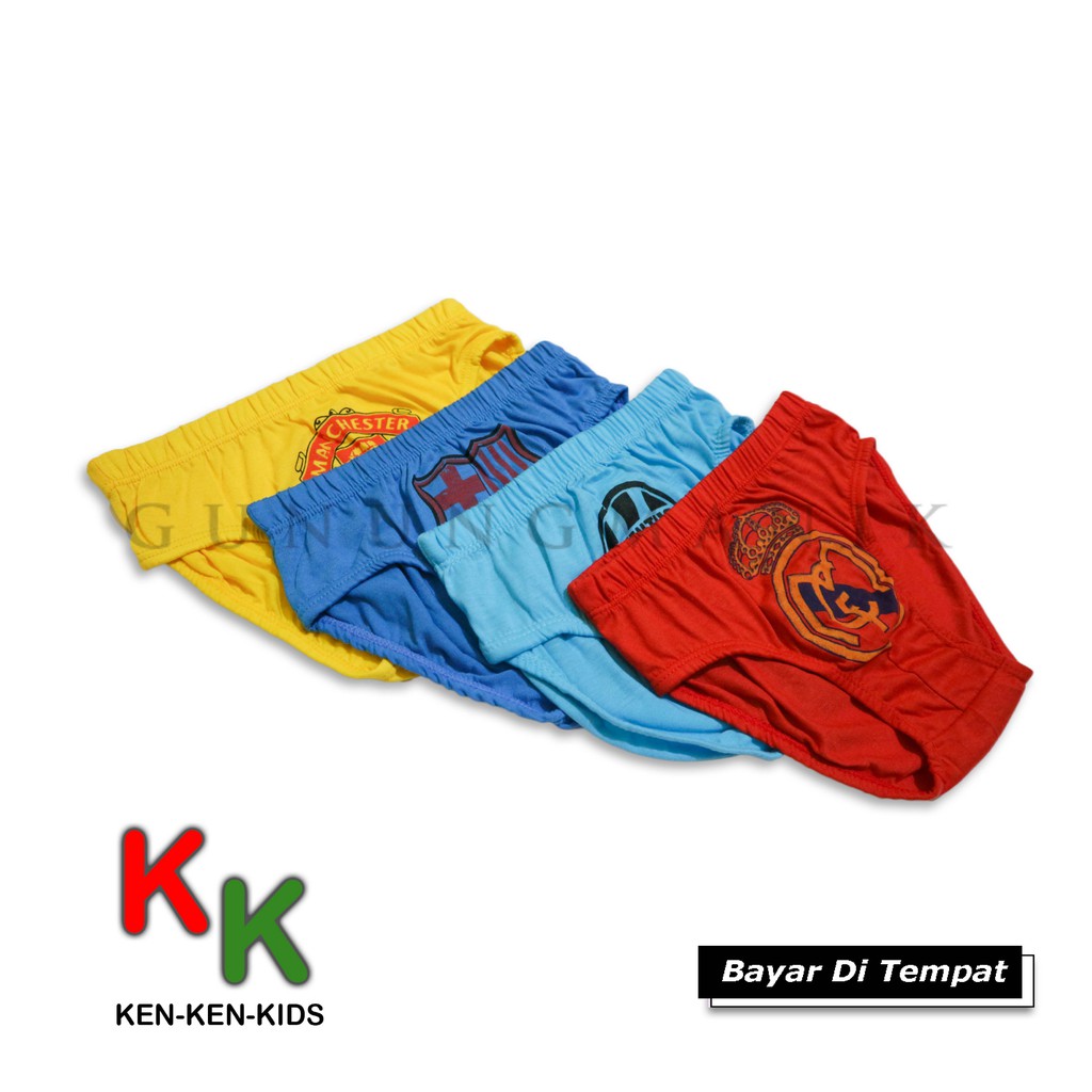 CELANA DALAM ANAK KEN-KEN ISI 6 PCS BAHAN KATUN LEMBUT MENYERAP KERINGAT SIZE M.L.XL