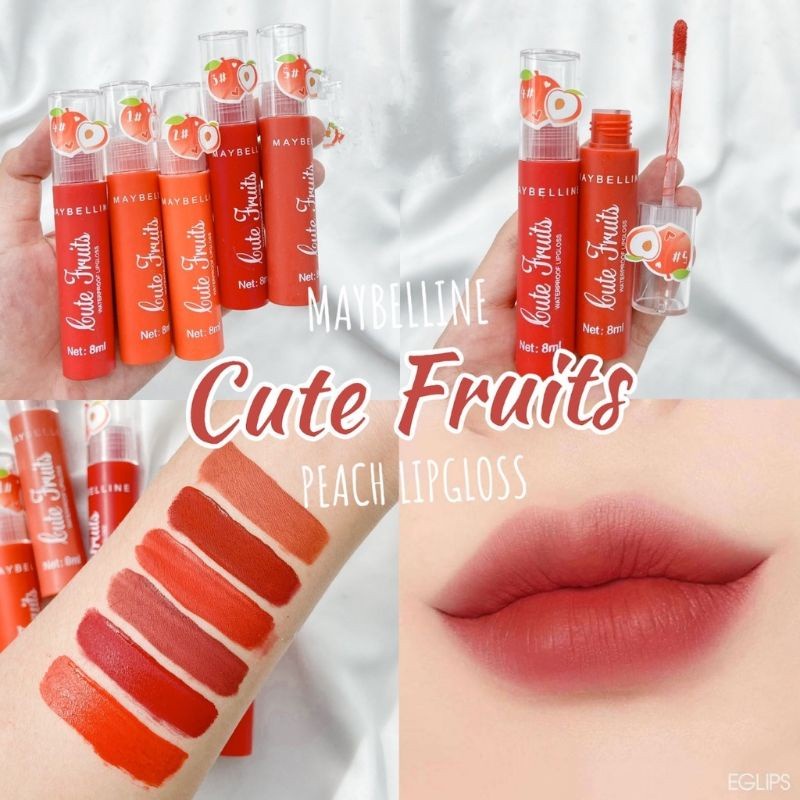 MAYBELLINE L,IP GLOSS CUTE FRUITS LIPTINT peach waterproff