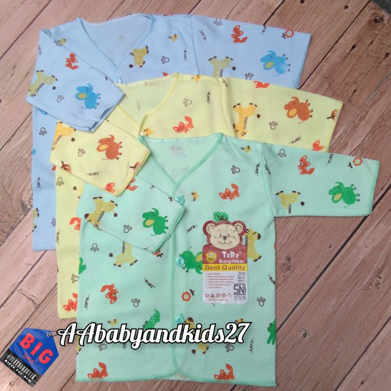 3Pc Baju Bayi Tara Necci Lengan Panjang Warna Ukuran Newborn SNI