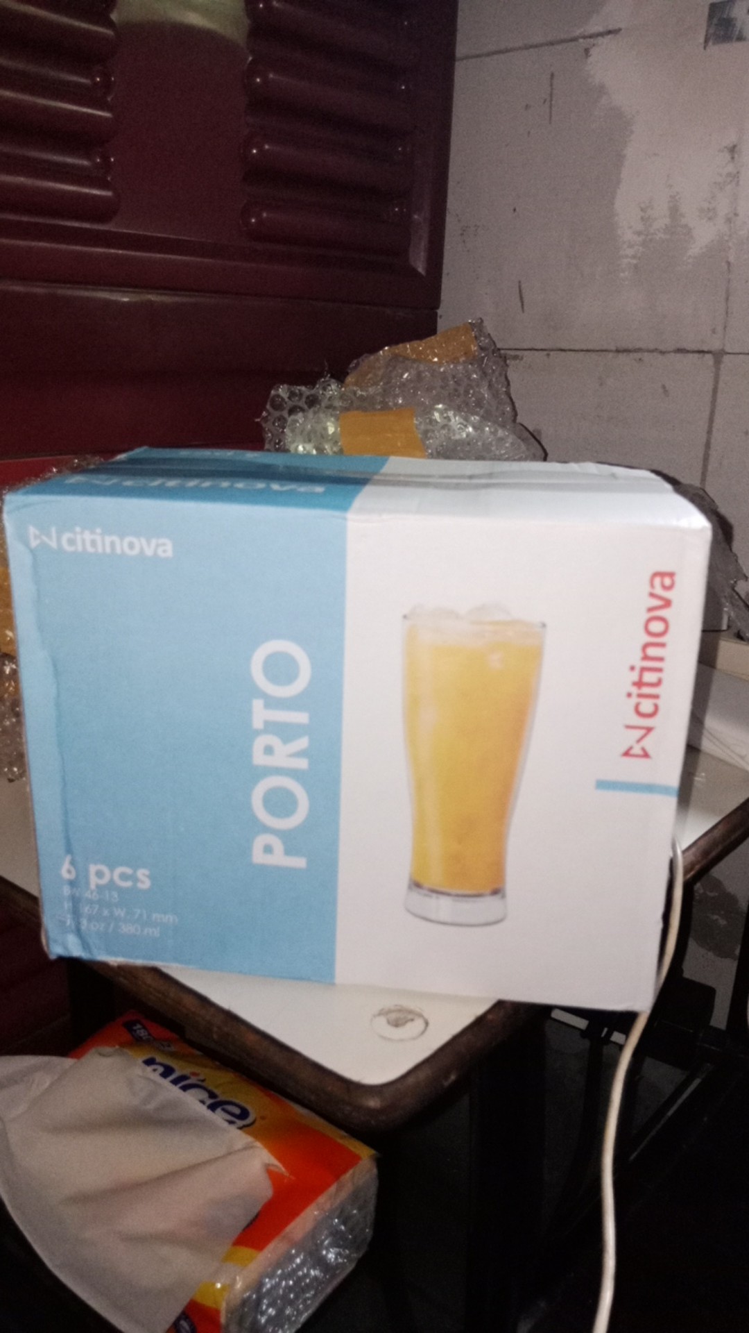 Citinova Porto - 1 Set Isi 6 / 1 Inn Gelas Susu / Gelas Pub / Beer / Gelas Jus / Gelas Porto / Gelas