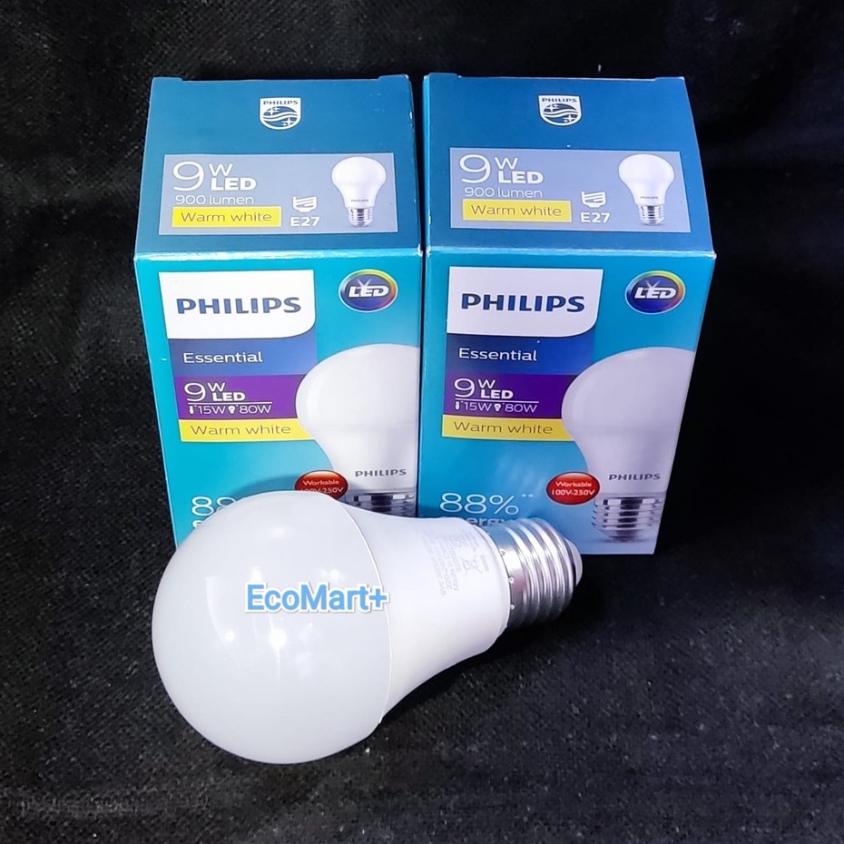 Lampu Philips LED 9W Kuning/Warm White Essential (bisa utk Buah Naga)